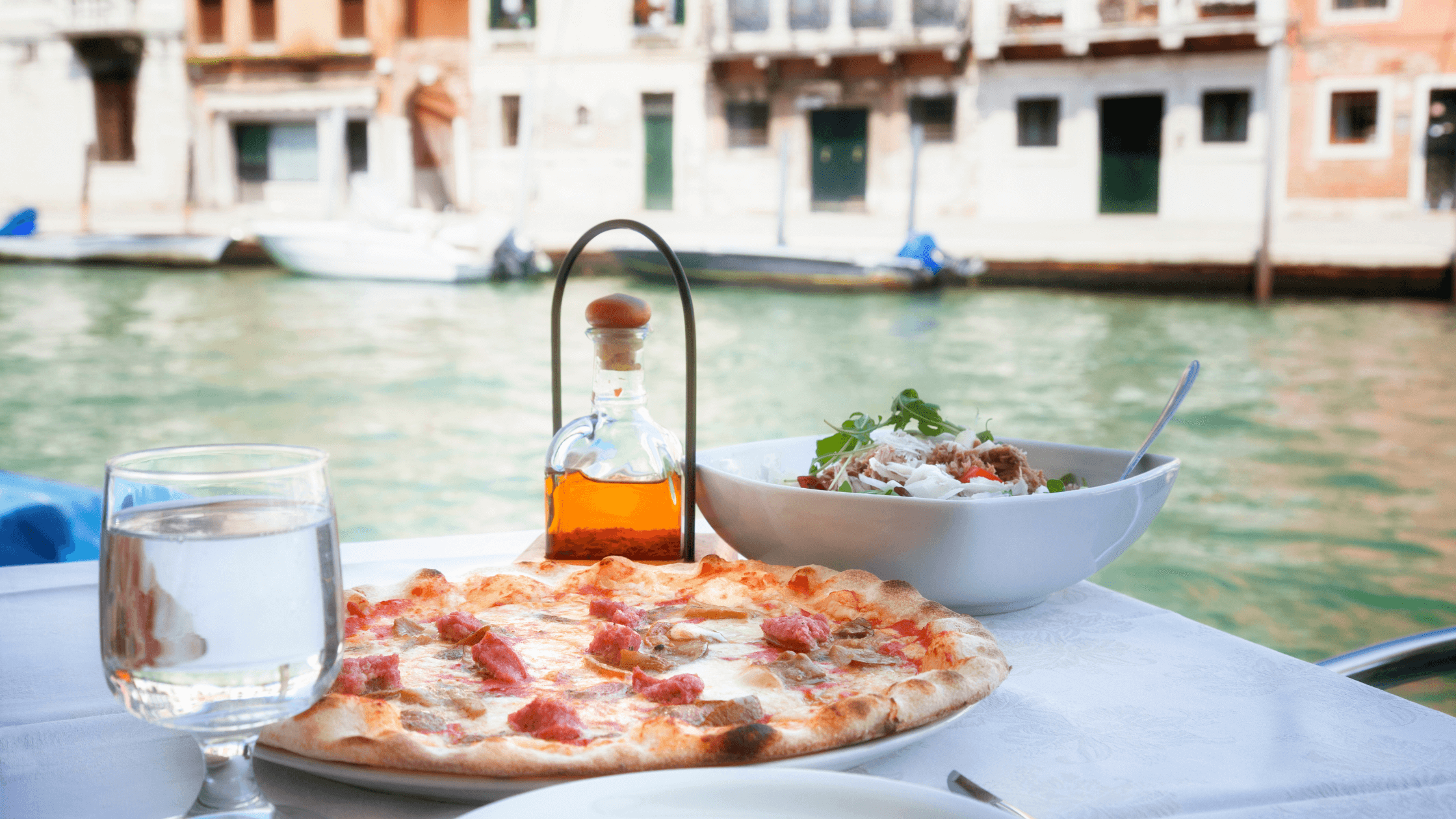 Pizza and aperol in Venice