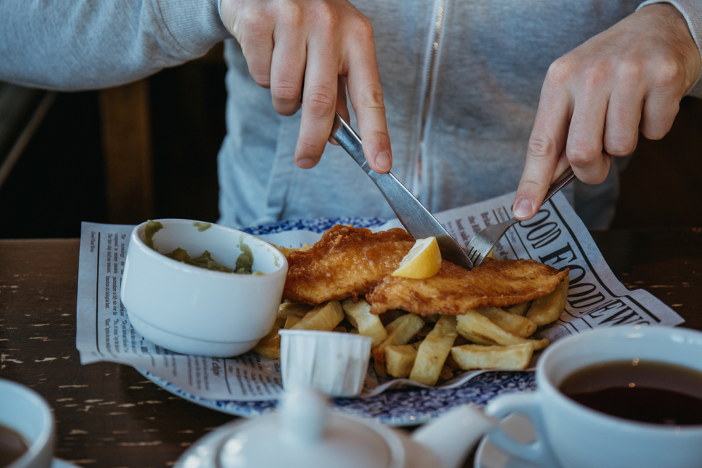 Traditional fish and chips
