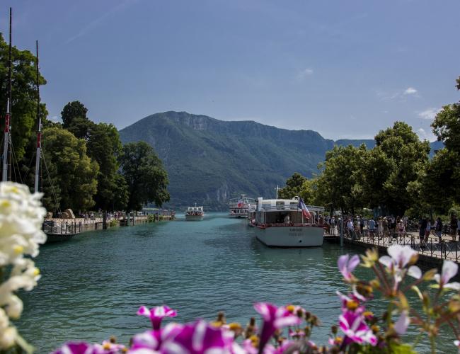 Beautiful views of Lake Annecy in France