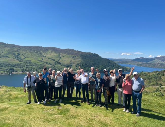 A group of travellers on the Back-Roads A Scottish Journey tour