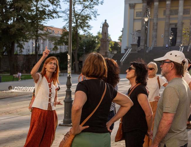 Group walking tour led by Back-Roads Tour Leader in Hungary