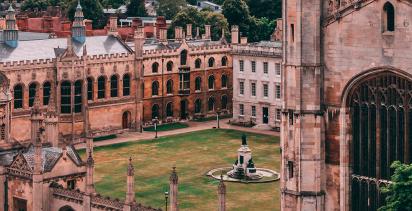 A view of the Cambridge University grounds.