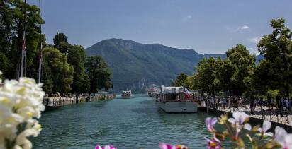Beautiful views of Lake Annecy in France