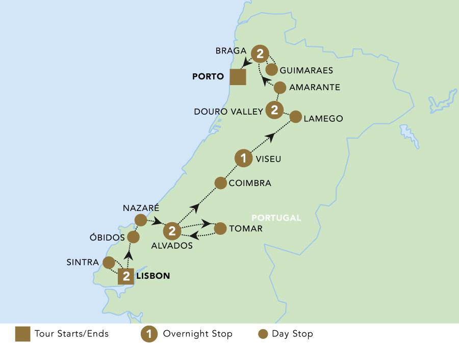 Discover Portugal 2025 map