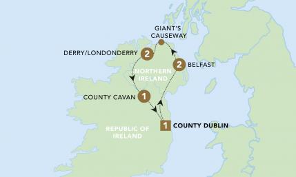 Castles & Causeways: Journey to Northern Ireland Map Castles & Causeways: Journey to Northern Ireland Map