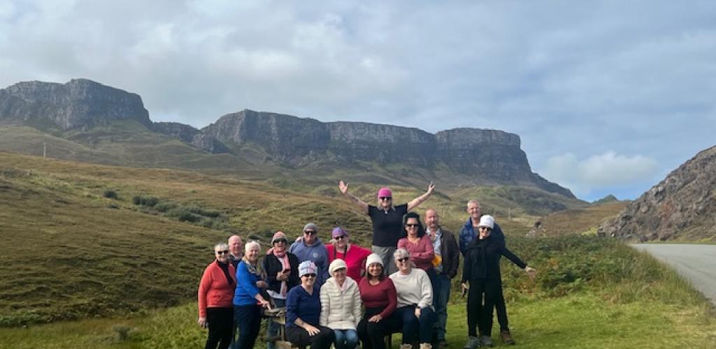 Group posing in Skye