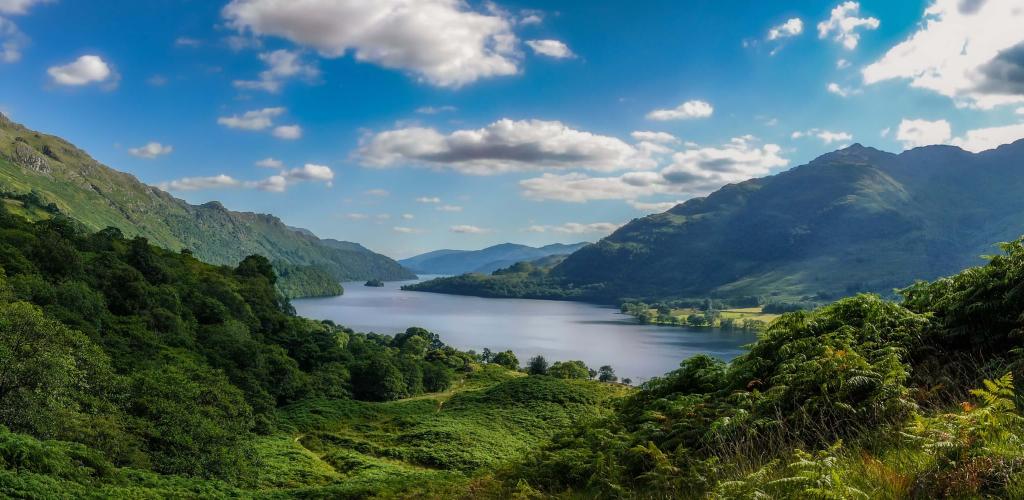 The beautiful landscape of Loch Lomond in Scotland