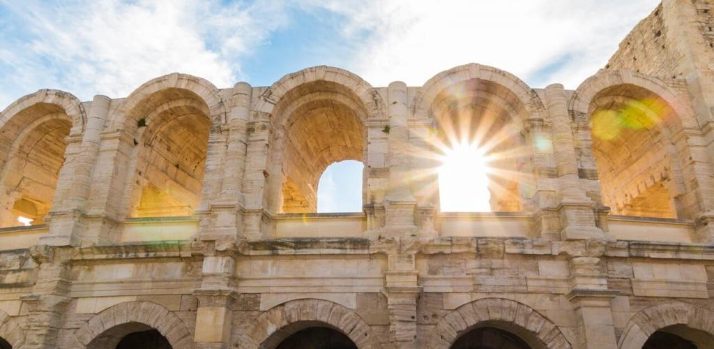 Side view of Arles Amphitheatre
